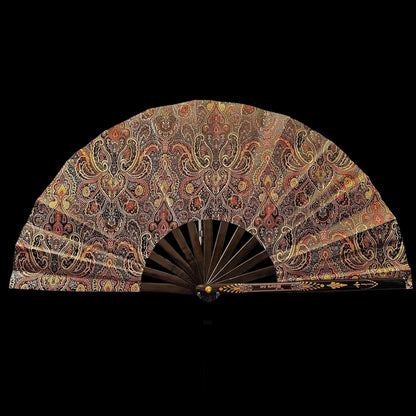 Großer handgefertigter Bambus Rave Fächer mit Holster - Swooshy Royal non - plus - ultra - Fanmans Fanshop