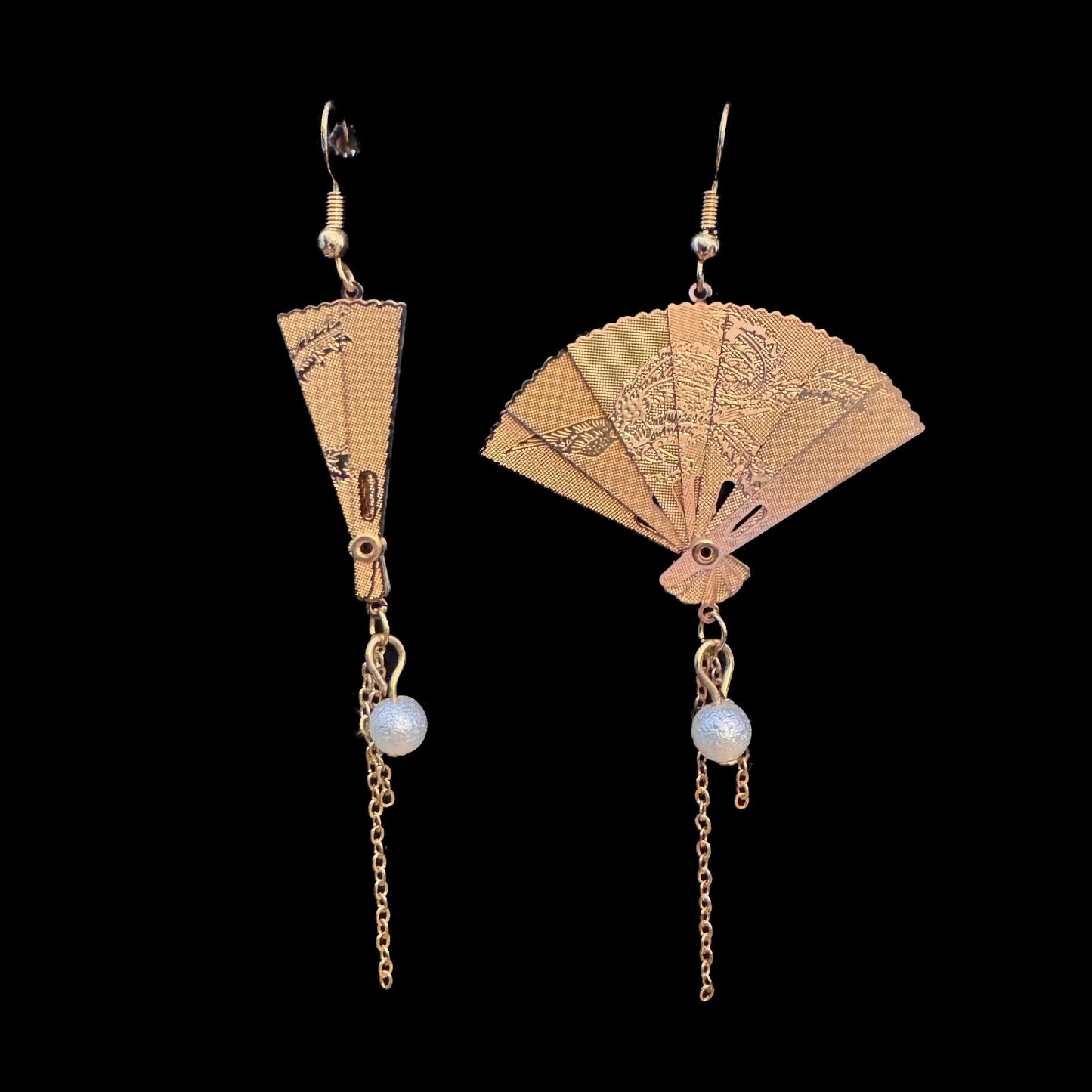 Foldable Fan Earrings (Pair)